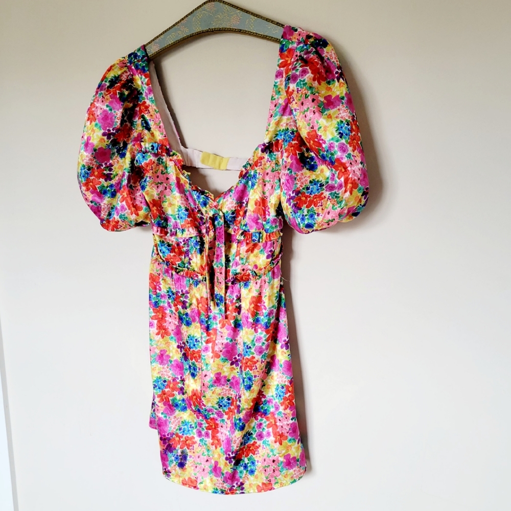 For Love And Lemons Merrill Puff Sleeve Mini Dress - Picture 6 of 14